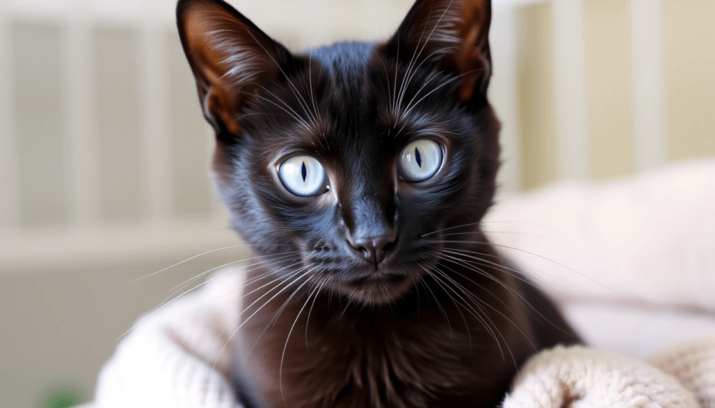 Black Cat With Blue Eyes For Adoption